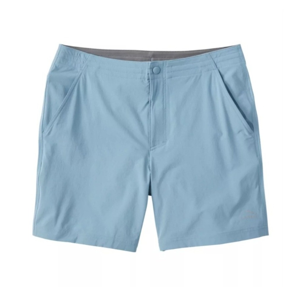 L.L. Bean Men's Ripstop Hybrid Shorts 7" Stretch Outdoors UPF 50+ Cadet Blue S